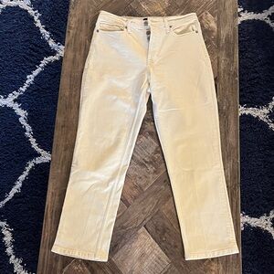 Banana Republic Straight Leg Cream Jeans